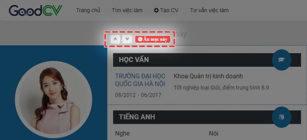 Chinh sua CV theo mau co san