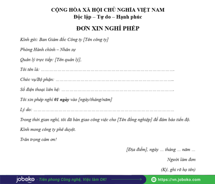 mau don xin nghi viec dot xuat