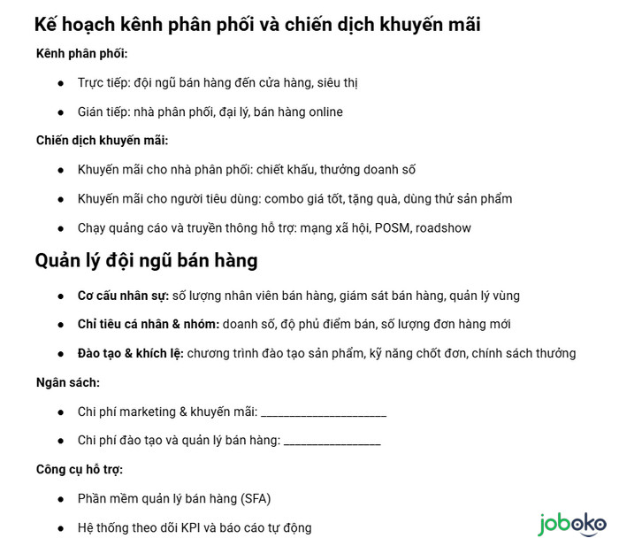 cach xay dung ke hoach ban hang ke hoach ban hang chuan