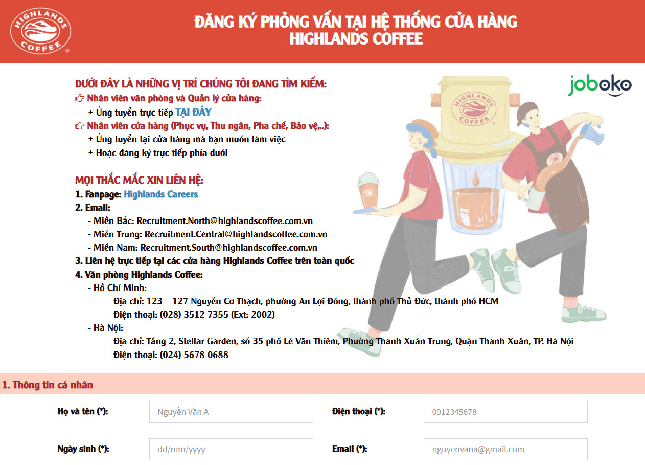 highland tuyen dung