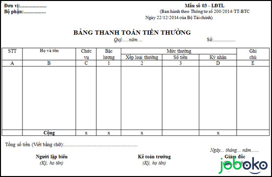 mau bang thanh toan tien thuong 2
