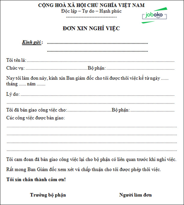 mau don xin nghi viec 1 tuan 1 thang 2