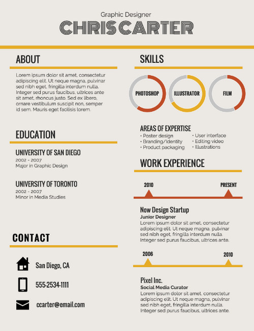 Mau Infographic gioi thieu ban than dep, cuon hut nha tuyen dung