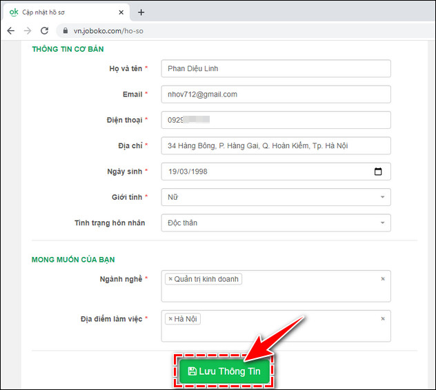 Cach tao tai khoan Ung Vien JobOKO