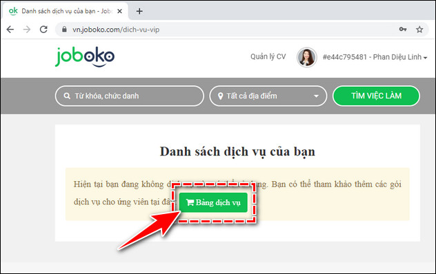 cach mua va su dung goi dich vu cv joboko 2