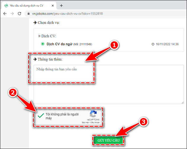 cach mua va su dung goi dich vu cv joboko 10