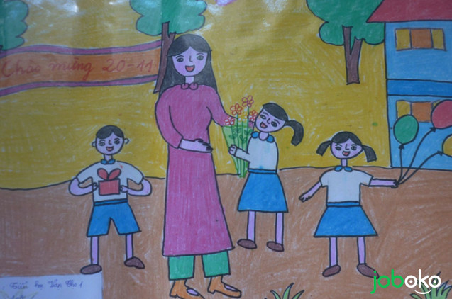 tranh ve co giao va hoc sinh 20