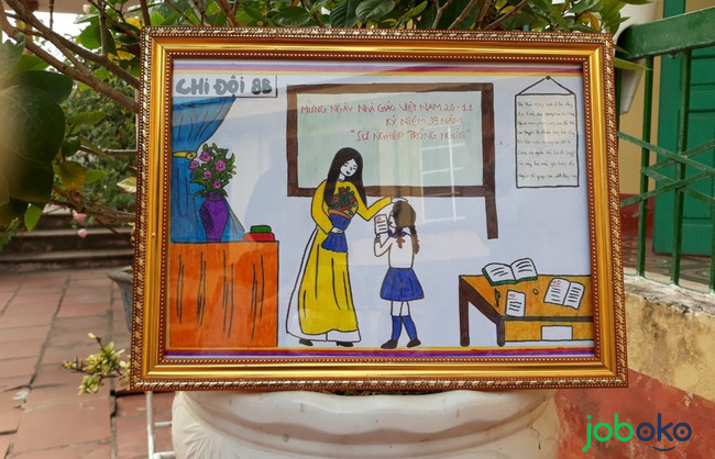 tranh ve co giao va hoc sinh 5