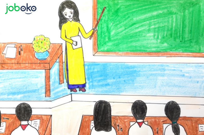 tranh ve co giao va hoc sinh 9